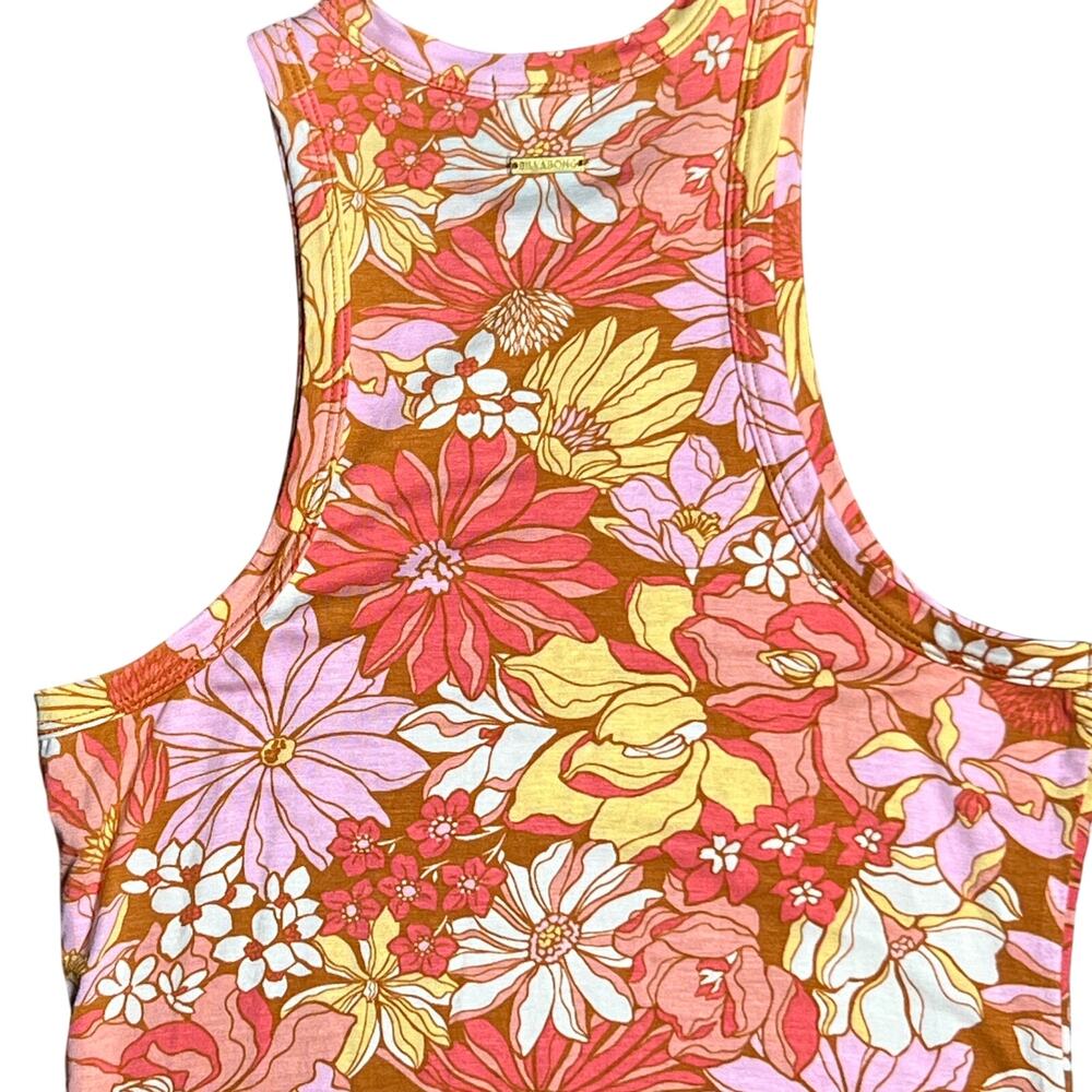 Billabong Tomboy Midi Bodycon Tank Dress Women's S/P Floral Print - Picture 4 of 6